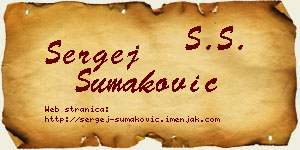 Sergej Šumaković vizit kartica